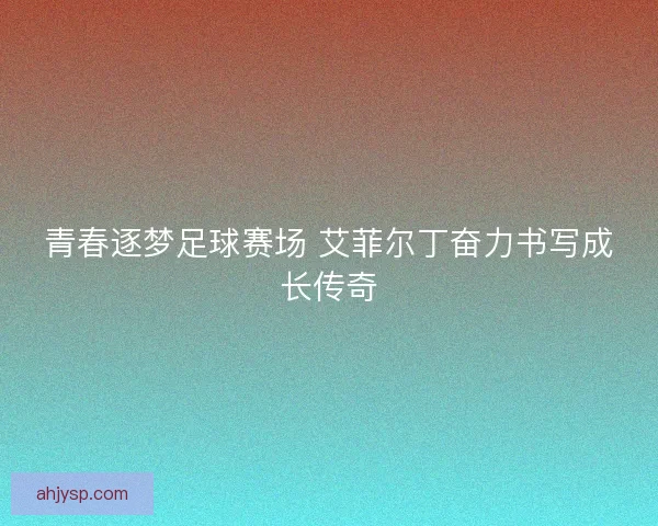青春逐梦足球赛场 艾菲尔丁奋力书写成长传奇